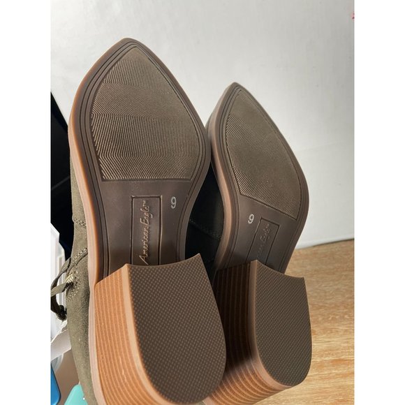 Women Size 9-1/2 AMERICAN EAGLE HANA Ankle Boots, olive - Picture 5 of 5